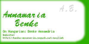 annamaria benke business card