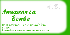 annamaria benke business card